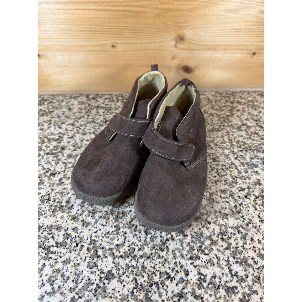 Jumping Beans Toddler Brown Chukka Boots Hook Loop Ankle Shoes Size 11 med